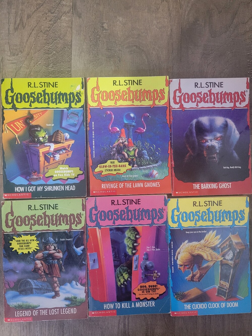 Vintage 1990s Goosebumps R.L. Stine Book Lot x6 Scholastic